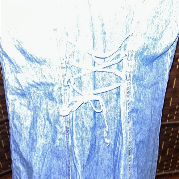 JIM ELLIOT Vintage 90s Blue Denim Button-Down Dress - Picture 7 of 8